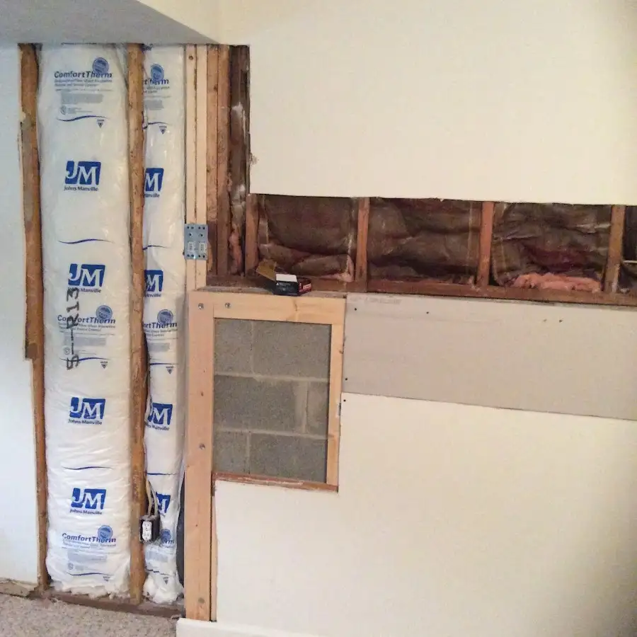 Wall insulation replacement during Contents Cleaning & Restoration in Eden